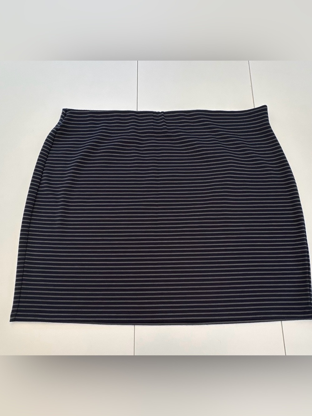 GAP Navy and Gray Striped Mini Skirt